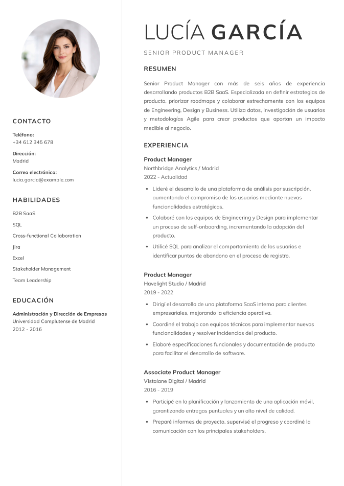 Currículum optimizado para ATS generado por FitMyCV